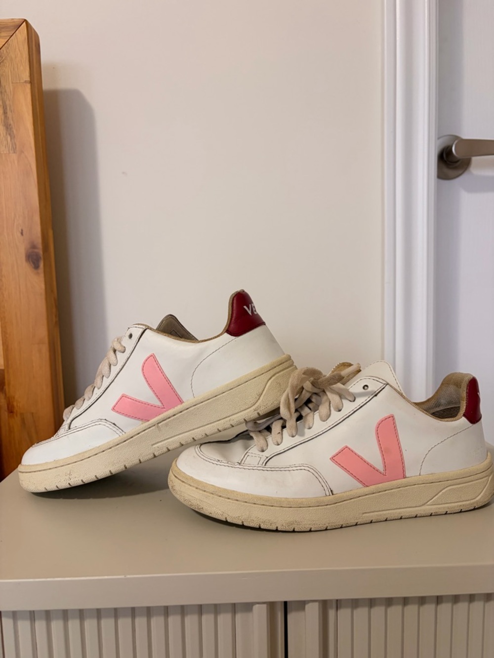 Veja V-12 Leather Sneakers